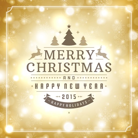 Christmas greeting card light vector background. Merry Christmas holidays wish design and vintage ornament decoration. Happy new year message. Vector illustration.のイラスト素材