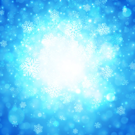Christmas celebration light with snowflakes vector backgroundのイラスト素材