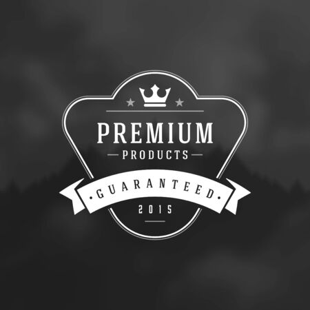 Retro Vintage Insignia or icon type Vector design element, business sign template.のイラスト素材