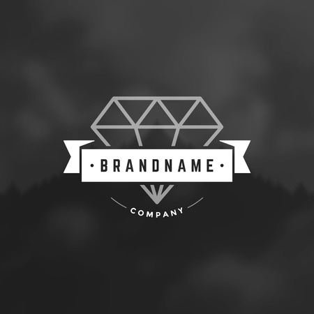 Retro Vintage Insignia, Label or Badge Vector design element, business sign template.のイラスト素材