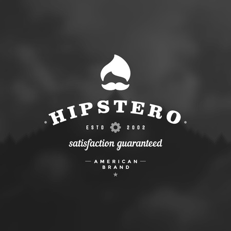 Retro Vintage Insignia, Label or Badge Vector design element, business sign template.のイラスト素材