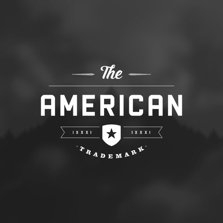 Retro Vintage Insignia, Label or Badge Vector design element, business sign template.のイラスト素材