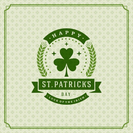 Typographic Saint Patricks Day Retro Background.のイラスト素材