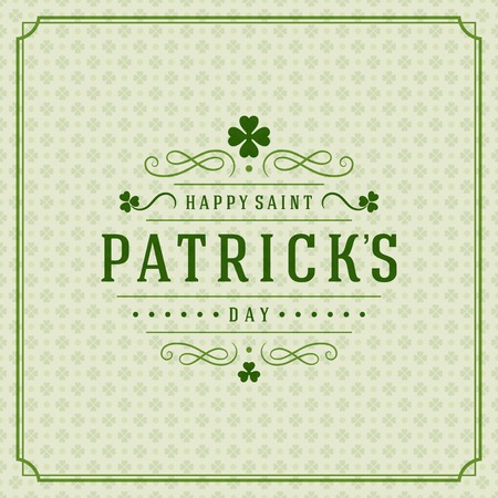 Typographic Saint Patricks Day Retro Background.のイラスト素材
