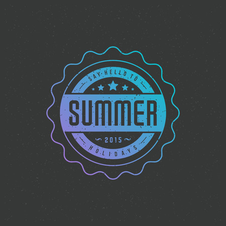 Summer holidays typography poster, greeting card or other design vector background.のイラスト素材
