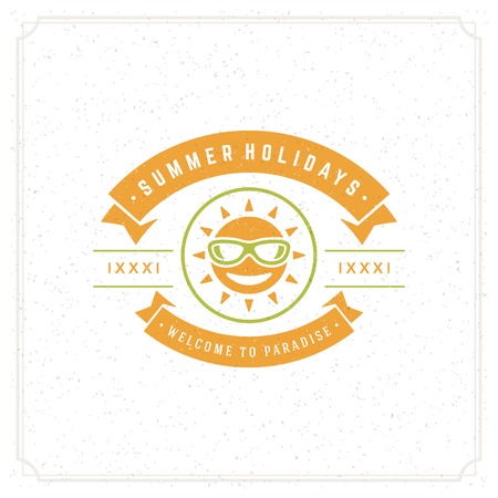 Summer holidays typography for t-shirt, apparel, poster, greeting card or other design vector background.のイラスト素材