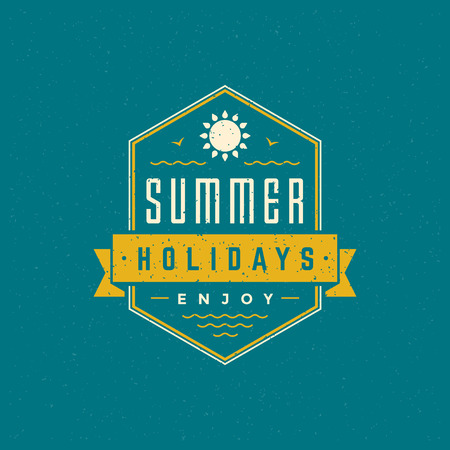 Summer holidays typography for t-shirt, apparel, poster, greeting card or other design vector background.のイラスト素材