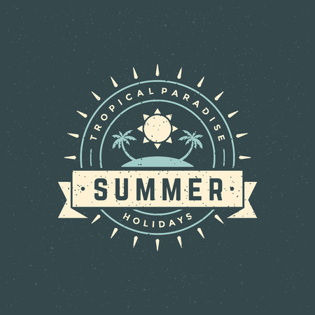 Summer holidays typography for t-shirt, apparel, poster, greeting card or other design vector background.のイラスト素材
