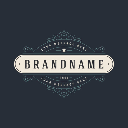 Retro Vintage Insignias のイラスト素材