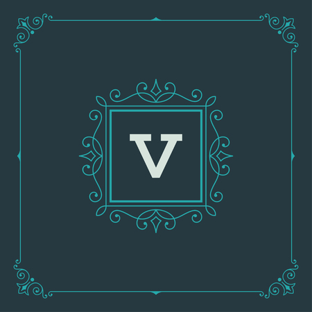 Royal   Design Template. Flourishes calligraphic elegant ornament lines.のイラスト素材