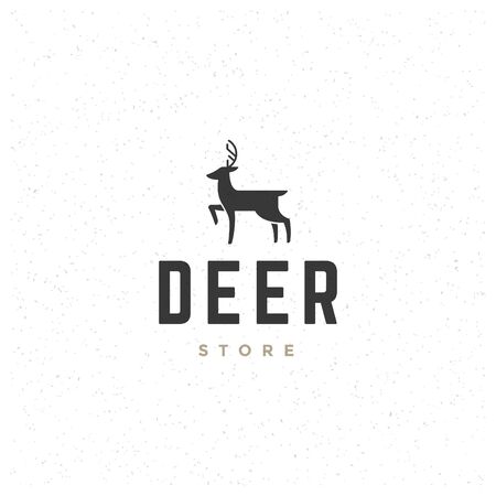 Deer Design Element in Vintage Style.のイラスト素材