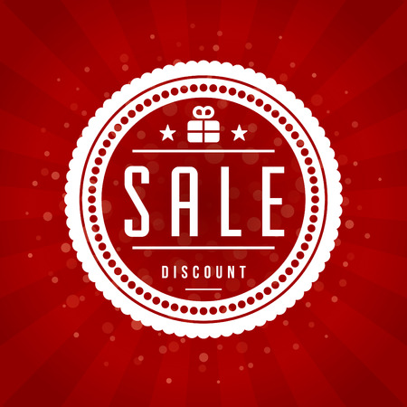 Sale Banner or Label Vector Design for Promotional Brochure or booklet, Discount Poster, Shopping flyer, Clearance advertising.のイラスト素材