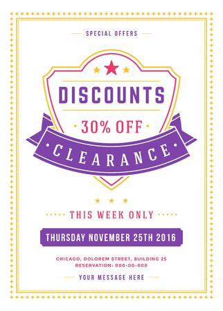 Sale Flyer or Poster Design discount offers and background. Sのイラスト素材