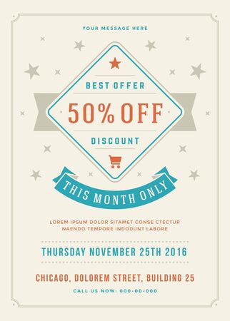 Sale Flyer or Poster Design discount offers and background. Sのイラスト素材