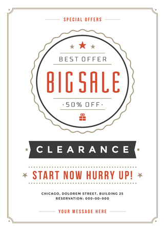 Sale Flyer or Poster Design discount offers and background.のイラスト素材