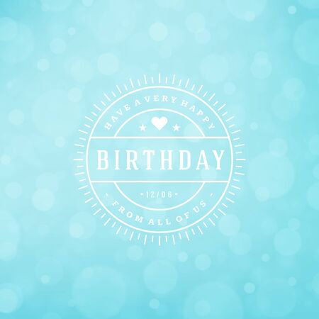 Happy Birthday Greeting Card Design Vector Template.のイラスト素材