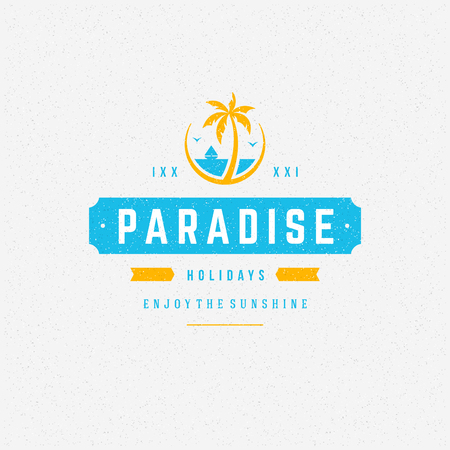 Summer holidays poster design on textured background vector illustration.のイラスト素材