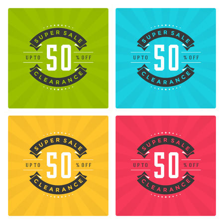 Sale Banners or Labels Vector Design Set.のイラスト素材