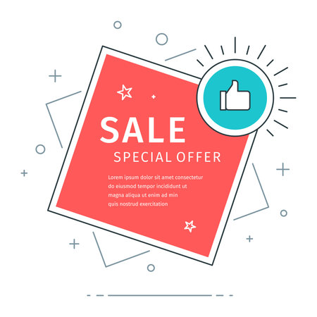 Flat geometric vector banners.のイラスト素材