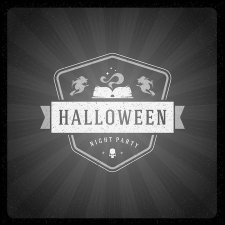 Halloween vector illustration on movie ending screenのイラスト素材