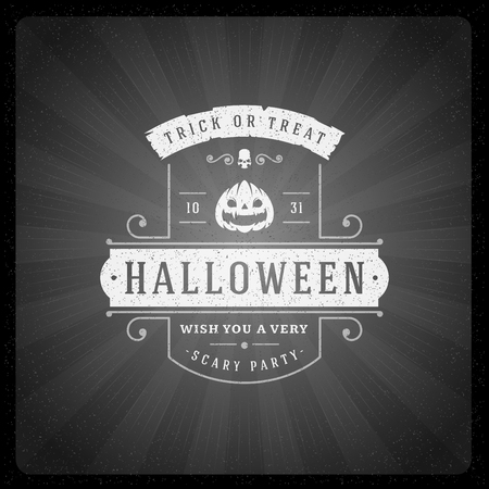 Halloween vector illustration on movie ending screenのイラスト素材