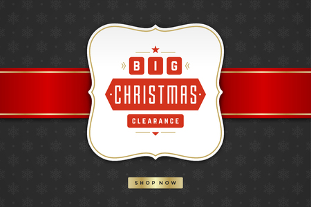 Christmas sale label design on pattern background vector illustration.のイラスト素材