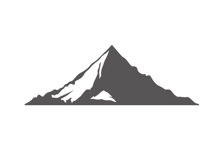 Mountain shape isolated on white background vector illustration. Mountain hills vector graphic silhouette.のイラスト素材
