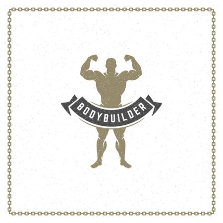 Fitness gym badge or emblem vector illustration.のイラスト素材