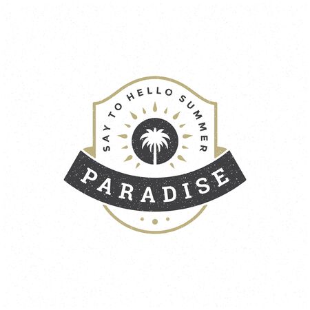 Summer holidays label or badge typography slogan designのイラスト素材