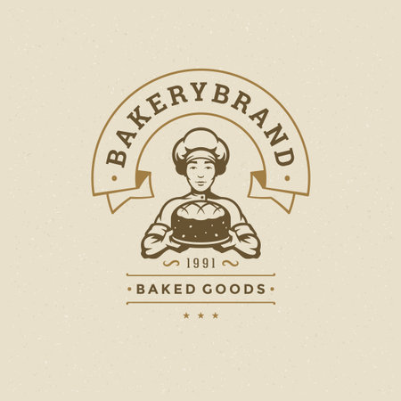 Bakery badge or label retro vector illustration.のイラスト素材