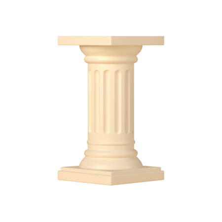 Antique marble 3d column pedestal vector templateのイラスト素材