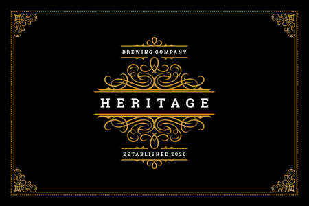 Luxury ornament vintage template design vector illustrationのイラスト素材
