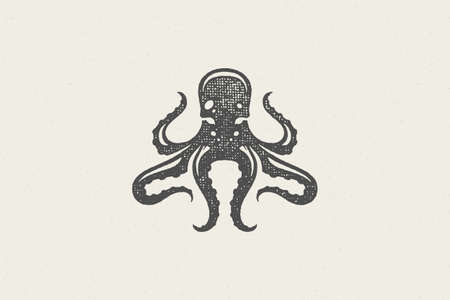 Octopus silhouetteのイラスト素材