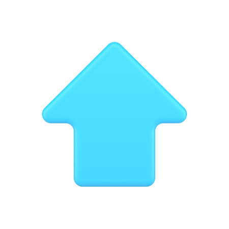 Minimalistic arrow indicator 3d icon. Blue cursor for websiteのイラスト素材