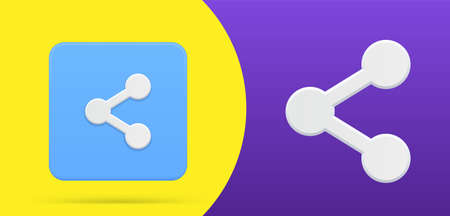 Decentralize compound connection symbol simple 3d icon button set vector illustrationのイラスト素材