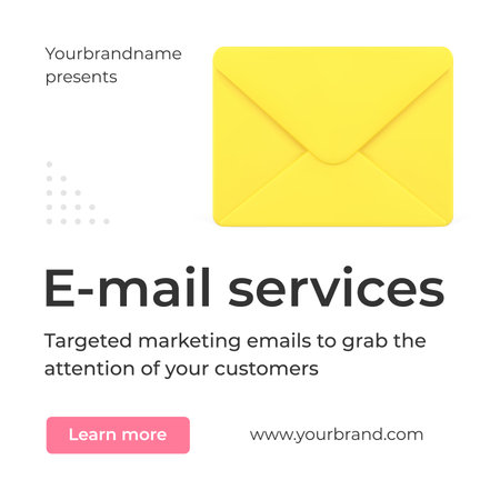 E mail services targeted marketing emails grab attention customers promo post landing page vector