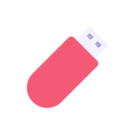 USB portable card multimedia content and information storage vector flat illustrationのイラスト素材