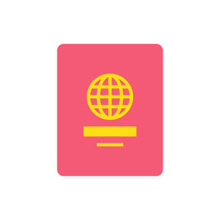 Red internet console dashboard for browsing internet global cyberspace vector flat illustrationのイラスト素材