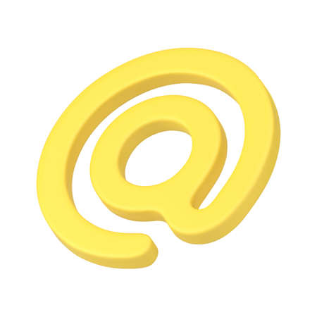 Yellow glossy personal cyberspace address URL information realistic 3d icon template vectorのイラスト素材