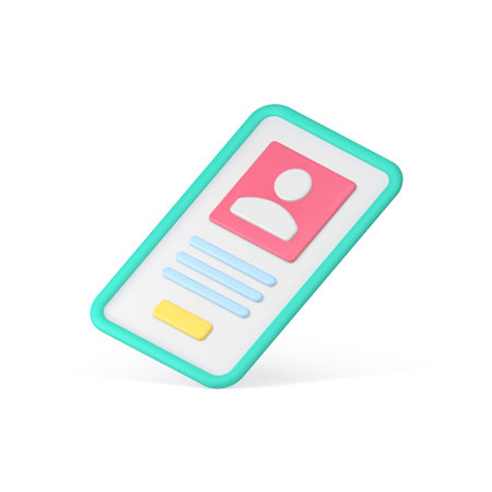 Mobile phone account digital application internet service smartphone isometric 3d icon realistic...