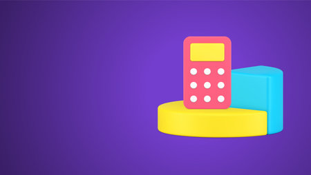 Business financial analyzing chart calculation accounting bookkeeping investment strategy development realistic 3d icon vector illustration. Corporate budget balance income expenses research analysisのイラスト素材