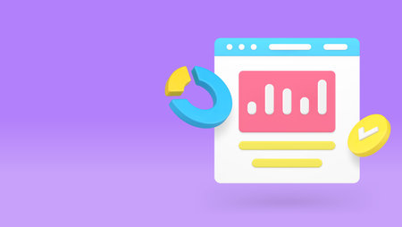 Workflow financial analyzing business research brainstorming banner copy space vector illustration....