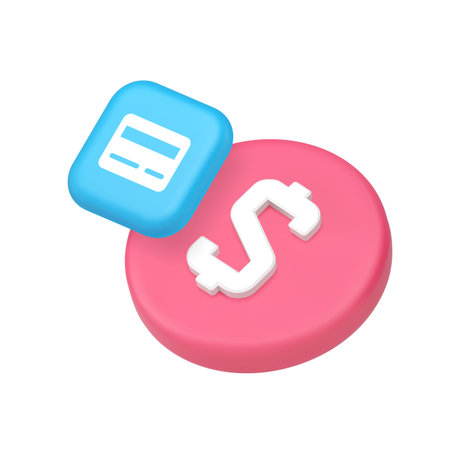 Currency cash money dollar credit debit card shopping payment 3d icon realistic vector illustration....