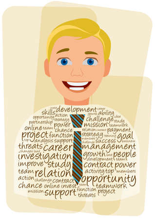 Smiling blonde business manのイラスト素材