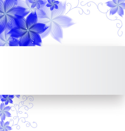 flowers on a paper backgroundのイラスト素材