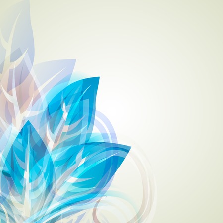 vector illustrator of Abstract artistic Background with blue floral elementのイラスト素材