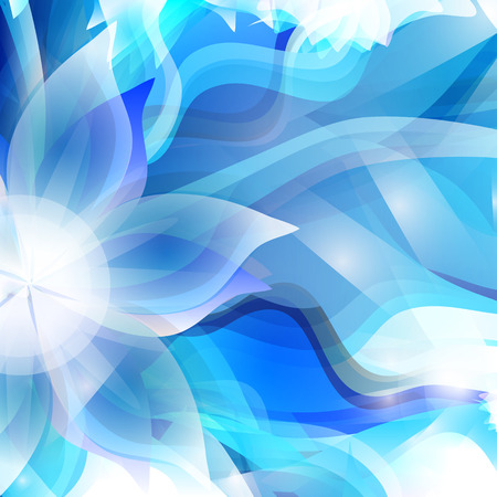 vector illustrator of Abstract artistic Background with blue floral elementのイラスト素材