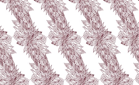  vector illustrator of Hand drawing floral background. Seamless patternのイラスト素材