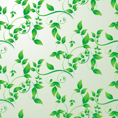 vector illustration of Seamless leaves background in whiteのイラスト素材