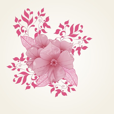 Hand drawing floral background. Element for designのイラスト素材